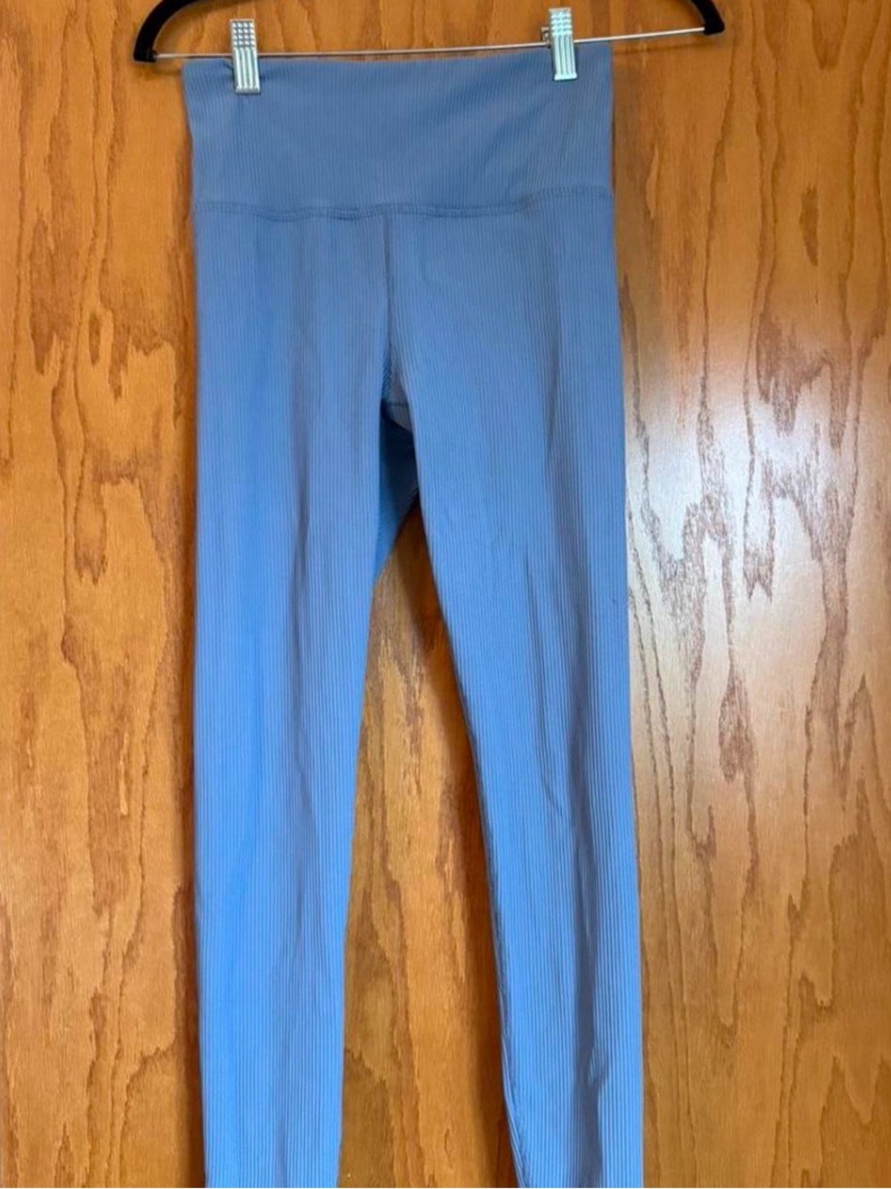 Athleta Elation Rib Tights in Dusty Blue